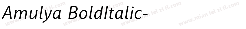 Amulya BoldItalic字体转换